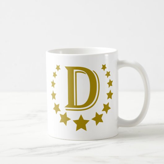 D-Buchstabe-Stern-Krone Kaffeetasse (Rechts)