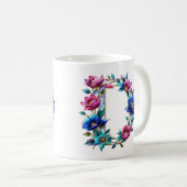 D Coffee Tasse - Blumendesign für Geschenke (VorderseiteRechts)