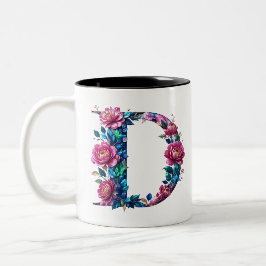 D Coffee Tasse - Blumendesign für Geschenke (Links)