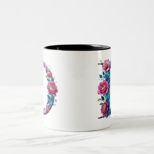 D Coffee Tasse - Blumendesign für Geschenke (Mittel)