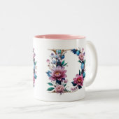 D Coffee Tasse - Blumendesign für Geschenke (VorderseiteRechts)