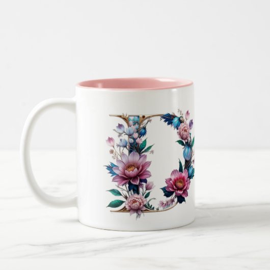 D Coffee Tasse - Blumendesign für Geschenke (Links)