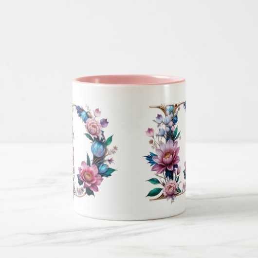 D Coffee Tasse - Blumendesign für Geschenke (Mittel)