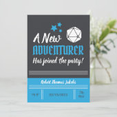 D&D Baby Birth Ankündigung Blue Boy (Stehend Vorderseite)