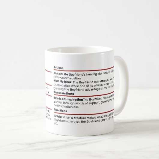 D&D Boyfriend Stat Block Tasse (VorderseiteRechts)