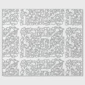D&D Dungeon Map Wrapping Paper Geschenkpapier (Flach)
