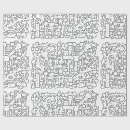 D&D Dungeon Map Wrapping Paper Geschenkpapier (Flach)