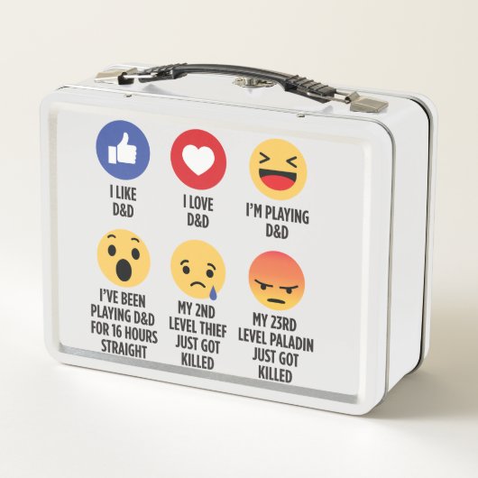 D&D Emojis Metall Brotdose (Rückseite)