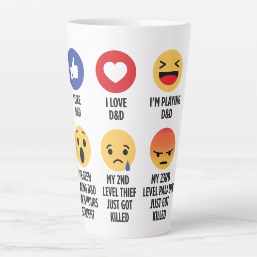 D&D Emojis Milchtasse (Vorderseite)