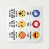 D&D Emojis Wandteppich (Vorderseite (Horizontal))