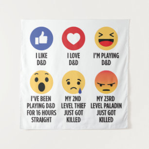 D&D Emojis Wandteppich