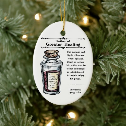 D&D Greater Healing Poke Keramik Ornament (Baum)