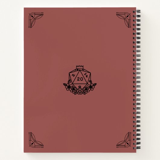 D&D Kampagne Chronicle Notebook Notizblock (Rückseite)