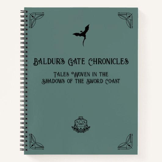 D&D Kampagne Chronicle Notebook Notizblock (Vorderseite)