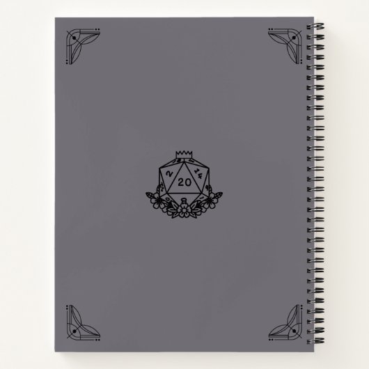D&D Kampagne Chronicle Notebook Notizblock (Rückseite)