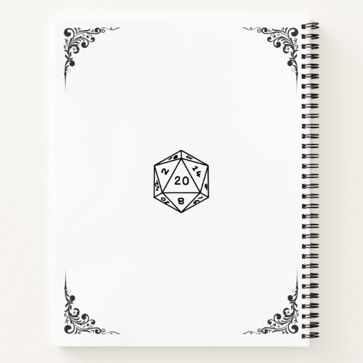 D&D Kampagne Chronicle Notebook Notizblock (Rückseite)