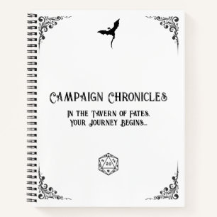 D&D Kampagne Chronicle Notebook Notizblock