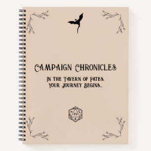 D&D Kampagne Chronicle Notebook Notizblock