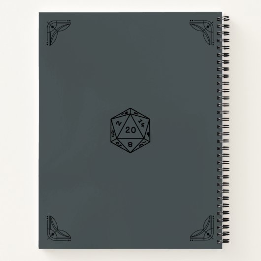 D&D Kampagne Chronicle Notebook Notizblock (Rückseite)