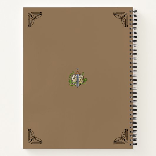 D&D Kampagne Chronicle Notebook Notizblock (Rückseite)
