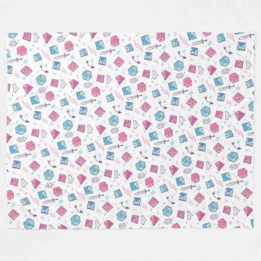 D&D-Knöchel, Niedliche D20 Fleece Blanket (Vorderseite (Horizontal))