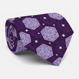 D&D Krawatte, D20 NeckTie, DnD Geschenk für Spiell Krawatte