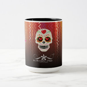 D.D.L.M. Calavera Zweifarbige Tasse