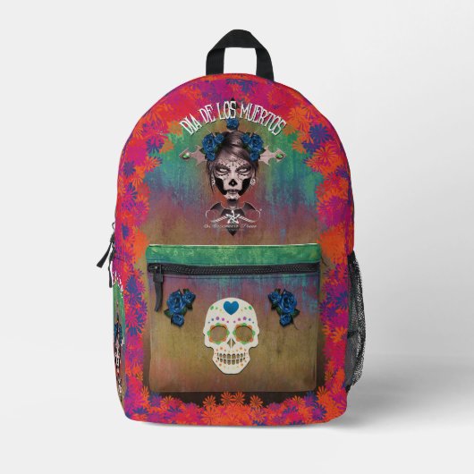 D.D.L.M. La Catrina Bedruckter Rucksack (Vorderseite)