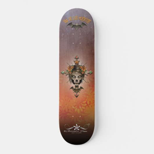 D.D.L.M. La Catrina Skateboard (Vorderseite)
