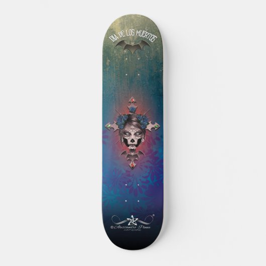 D.D.L.M. La Catrina Skateboard (Vorderseite)