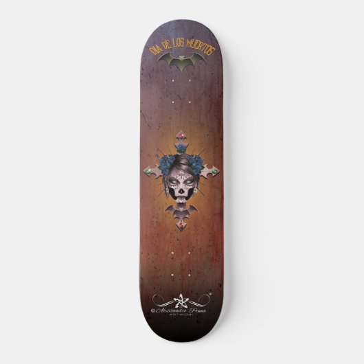 D.D.L.M. La Catrina Skateboard (Vorderseite)
