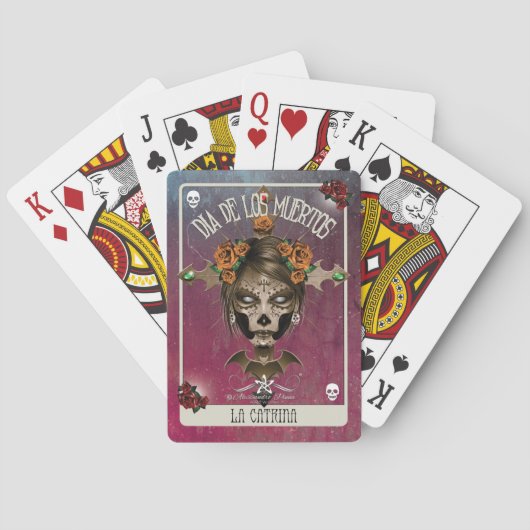 D.D.L.M. La Catrina Spielkarten (Rückseite)