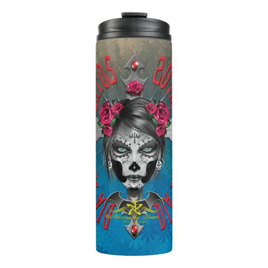 D.D.L.M. La Catrina Thermosbecher (Vorderseite)