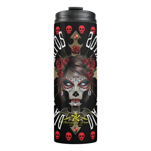 D.D.L.M. La Catrina Thermosbecher (Vorderseite)