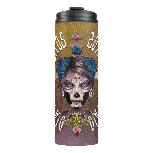 D.D.L.M. La Catrina Thermosbecher (Vorderseite)