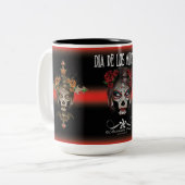 D.D.L.M. La Catrina Zweifarbige Tasse (Vorderseite Links)