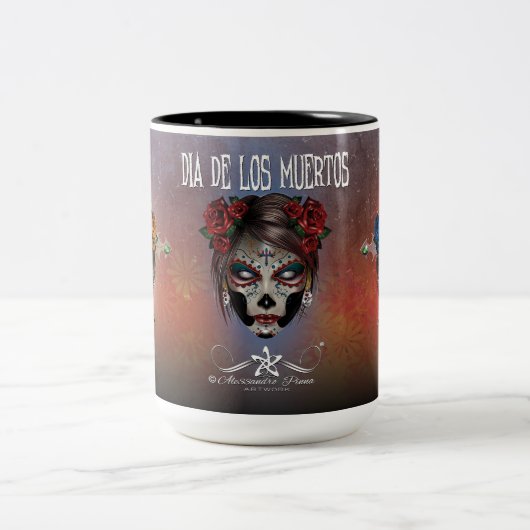 D.D.L.M. La Catrina Zweifarbige Tasse (Mittel)