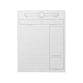 D&D Player Session Notepad Notizblock