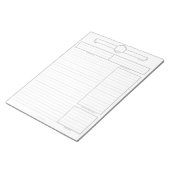 D&D Player Session Notepad Notizblock (angewinkelt)