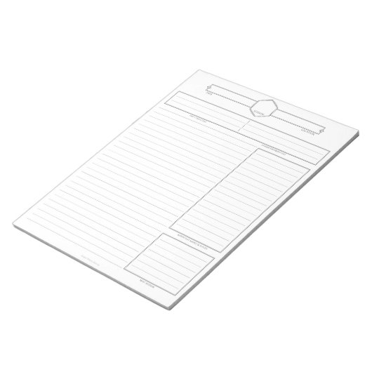 D&D Player Session Notepad Notizblock (angewinkelt)