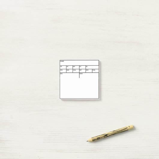 D&D Stat Block Post-It Post-it Klebezettel (Auf Schreibtisch)