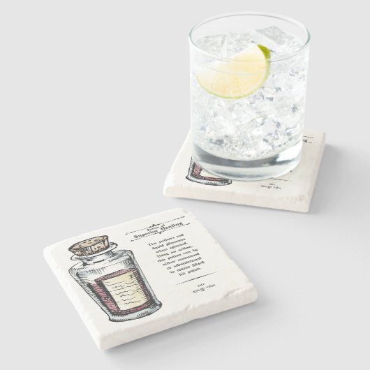 D&D Superior Heiltränke: Marmor-Untersetzer Steinuntersetzer (Seitenansicht)