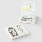 D&D Supreme Healing Tränke: Marmorierter Untersetz Steinuntersetzer (Seitenansicht)