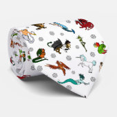 D&d-Würfel und Fantasie-Geschöpfe Krawatte (Gerollt)