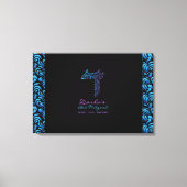 D Daled Hebrew Letter Bat Mitzvah Sign-In Board Leinwanddruck (Vorderseite)