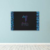 D Daled Hebrew Letter Bat Mitzvah Sign-In Board Leinwanddruck (Insitu (Holzboden))