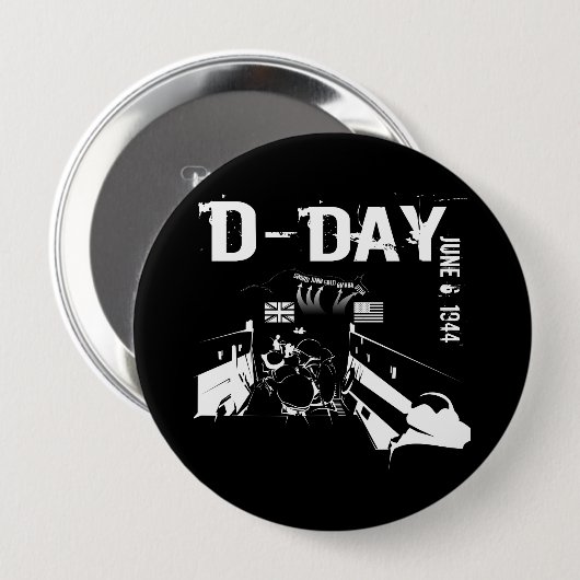 D-DAY 6. Juni 1944 Button (Vorne & Hinten)