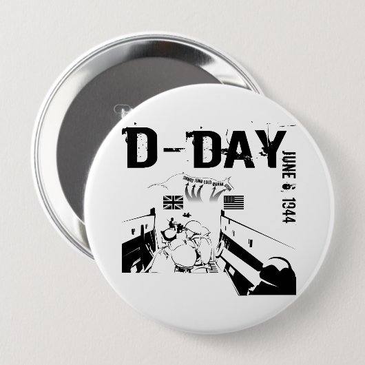 D-DAY 6. Juni 1944 Button (Vorne & Hinten)