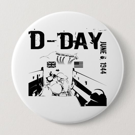 D-DAY 6. Juni 1944 Button (Vorderseite)