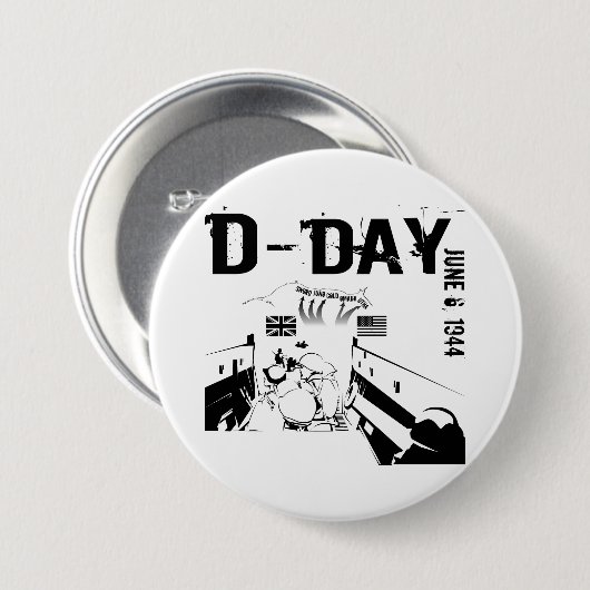 D-DAY 6. Juni 1944 Button (Vorne & Hinten)